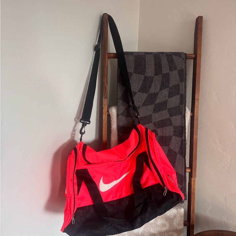 Nike pink and Black Duffel Bag